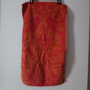 Vintage STEPHENS UTICA Fine Art Collection Cotton Red + Orange Hand Towel